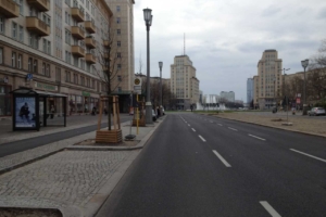 Karl-Marx-Allee with Strausberger Platz in the background - 2012