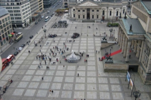 Above view of Gendarmenmarkt from Französischer Dom - 2012